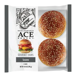 Ace Bakery Sesame Gourmet Burger Buns, 4 ct / 10.4 oz