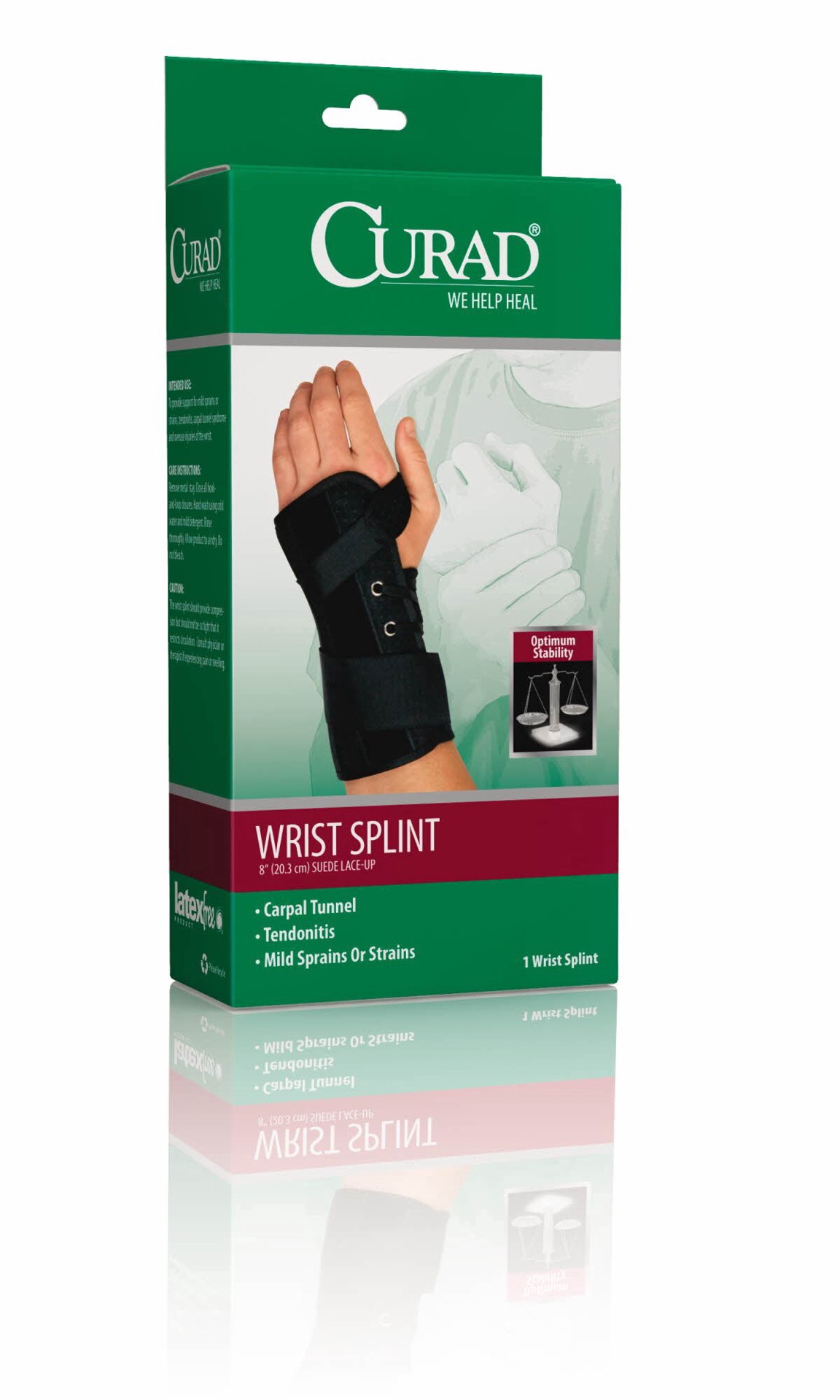 slide 1 of 1, Curad Lace-Up Wrist Splints, Small, 1 ct