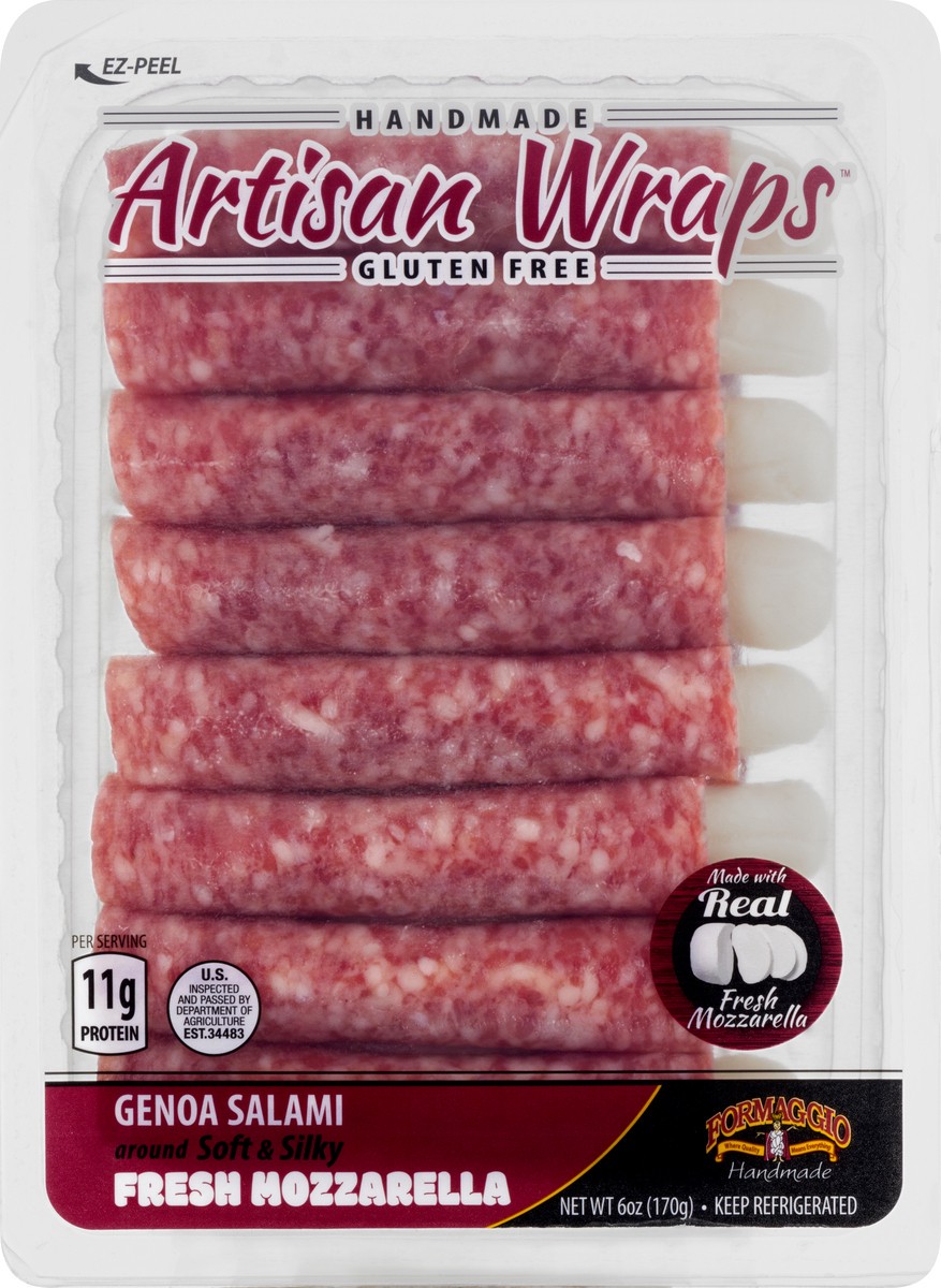 slide 8 of 9, Formaggio Salami Mozzarella Wrap, 6 oz