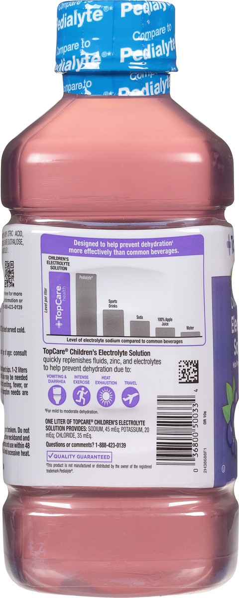 slide 13 of 14, Topcare Oral Electrolyte Grape W/ Zinc, 1 liter