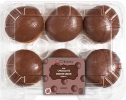 CT Bakery Mini Chocolate Boston Cream Donuts 6 Count - 12.55 oz