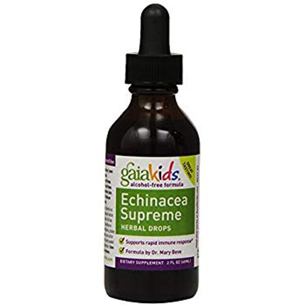 slide 1 of 1, Gaia Herbs GaiaKids Echinacea Supreme Herbal Drops, 1 fl oz