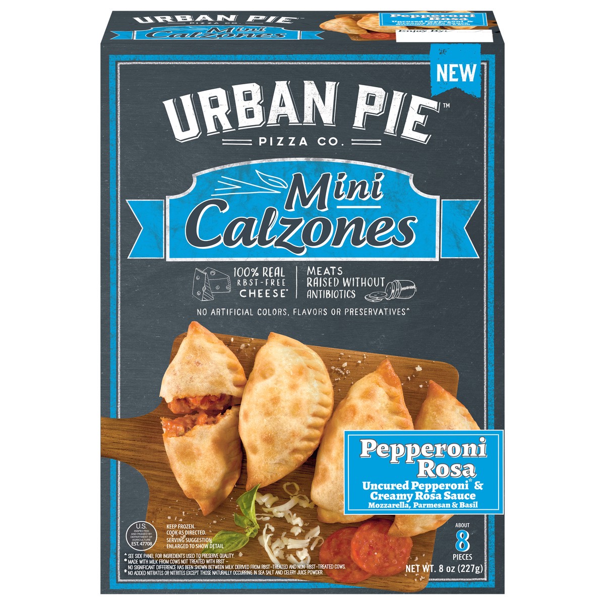 slide 1 of 15, Urban Pie Pizza Co. Mini Pepperoni Rosa Calzones 8 ea, 8 ct