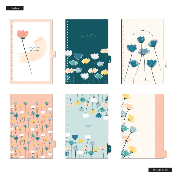 slide 9 of 10, 2025-2026 Organized by Happy Planner Monthly/Weekly Small Happy Planner, 5-7/16"" x 8-5/16"", Petal Poetry, July 2025 To June 2026, PT0008S010, 1 ct