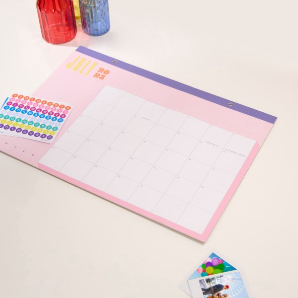 slide 10 of 10, 2025-2026 Happy Planner Organized Desk Calendar, 17"" x 12"", Riso Pop, July 2025 To June 2026, CD00073001, 1 ct