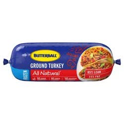 Butterball All Natural 85% Lean/15% Fat Frozen Ground Turkey Roll