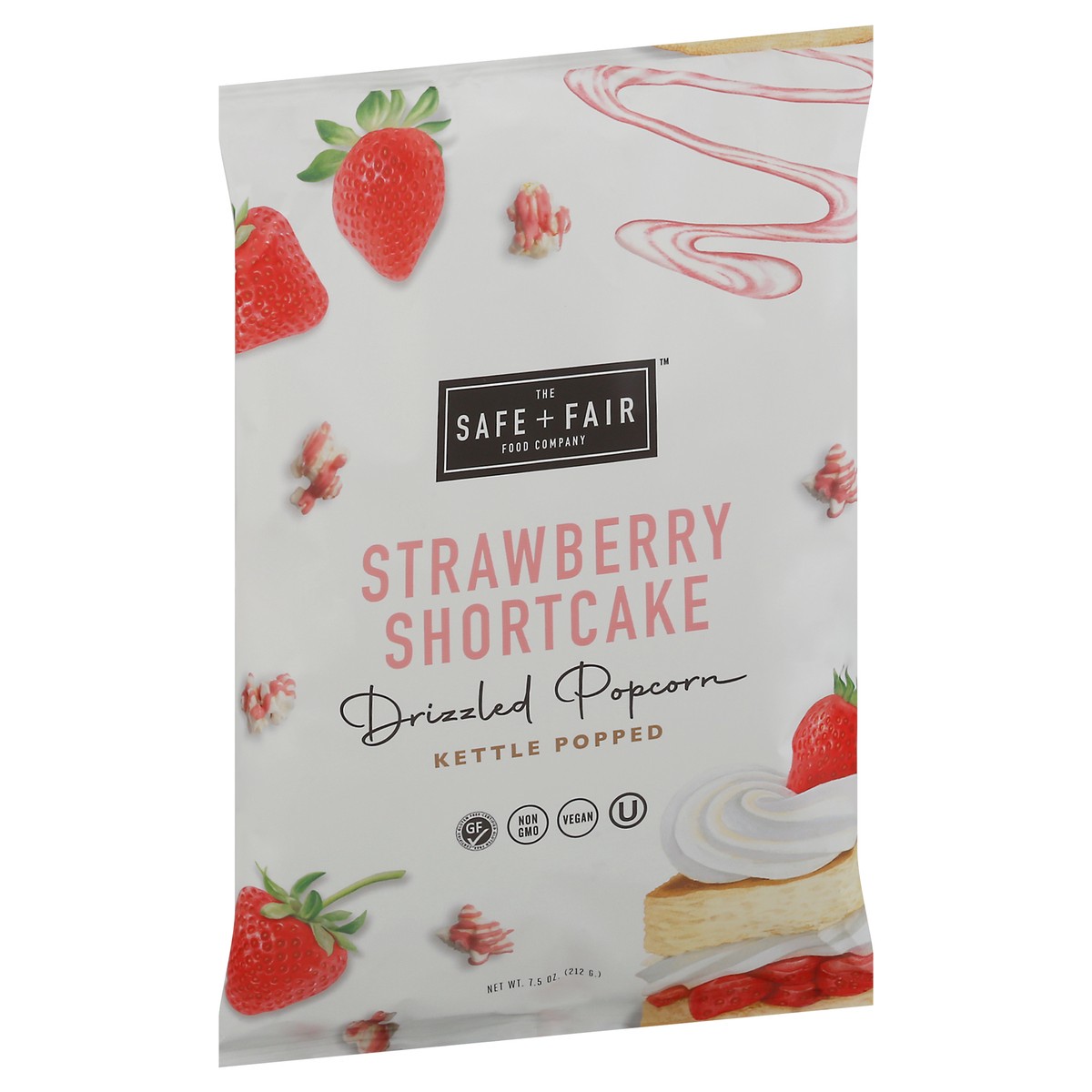 slide 4 of 14, The Safe + Fair Food Company Kettle Popped Strawberry Shortcake Drizzled Popcorn 7.5 oz, 7.5 oz