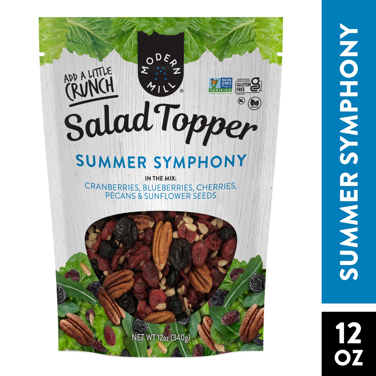 slide 1 of 9, Modern Mill Summer Symphony Salad Topper 12oz, Gluten-Free, Vegan, Non-GMO, 12 oz