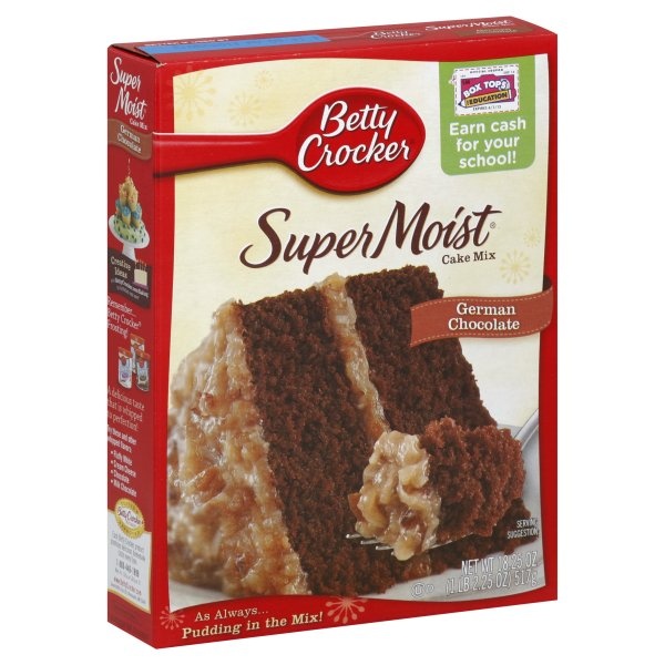 slide 1 of 1, Betty Crocker Super Moist German Chocolate Cake Mi, 15.25 oz