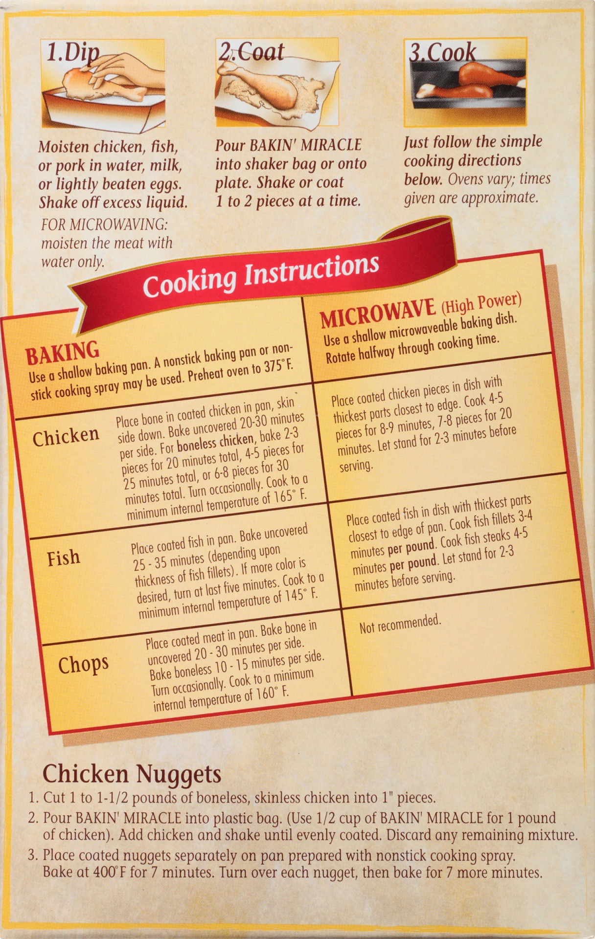 slide 3 of 8, Bakin' Miracle Seasoned Coating Mix For Chicken Fish And Pork - 16 oz, 16 oz