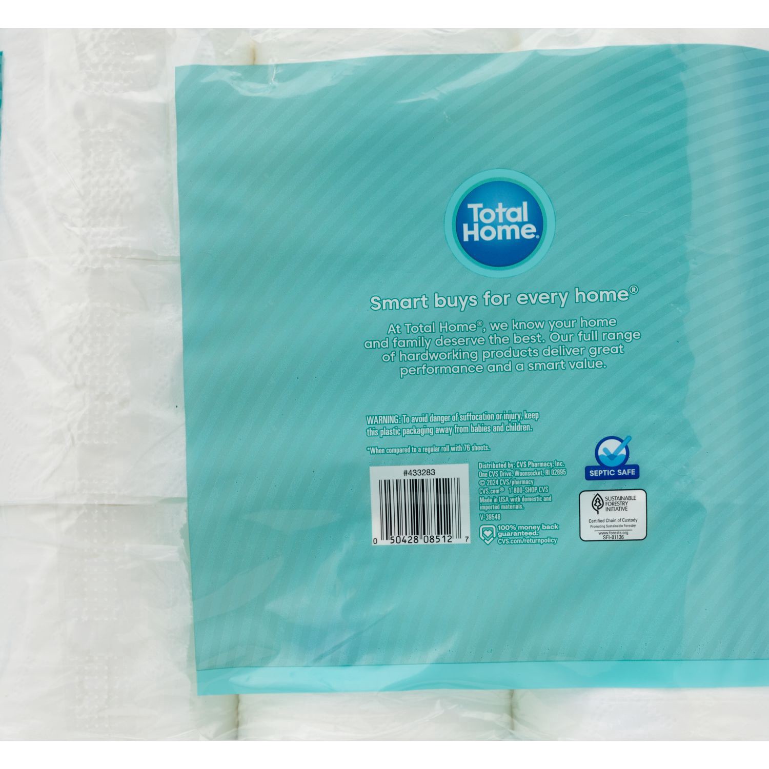 slide 2 of 2, Total Home Toilet Paper, 9 Ct, 380 sht