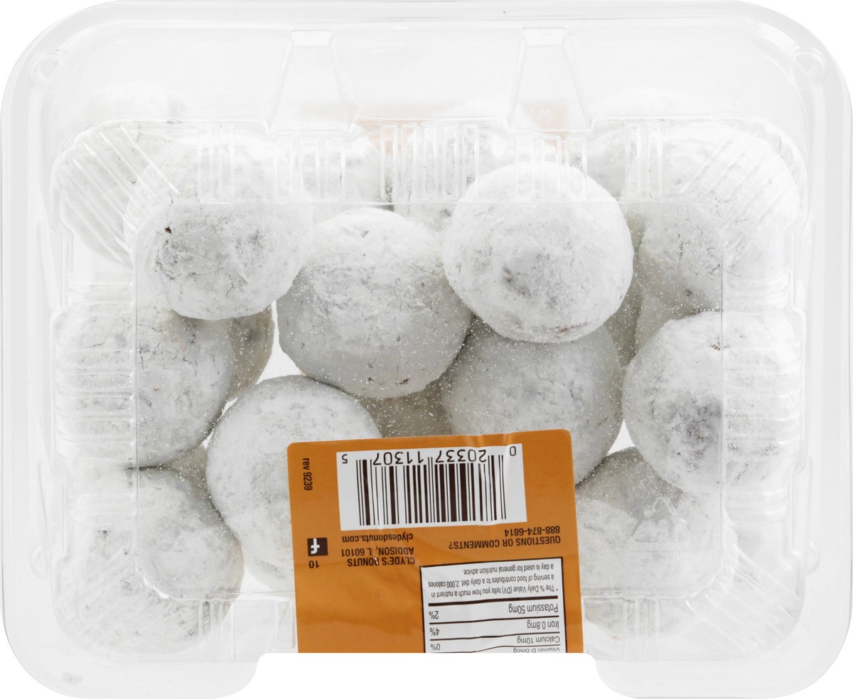 slide 5 of 13, Clydes Donuts Powdered Donut Holes, 12 oz