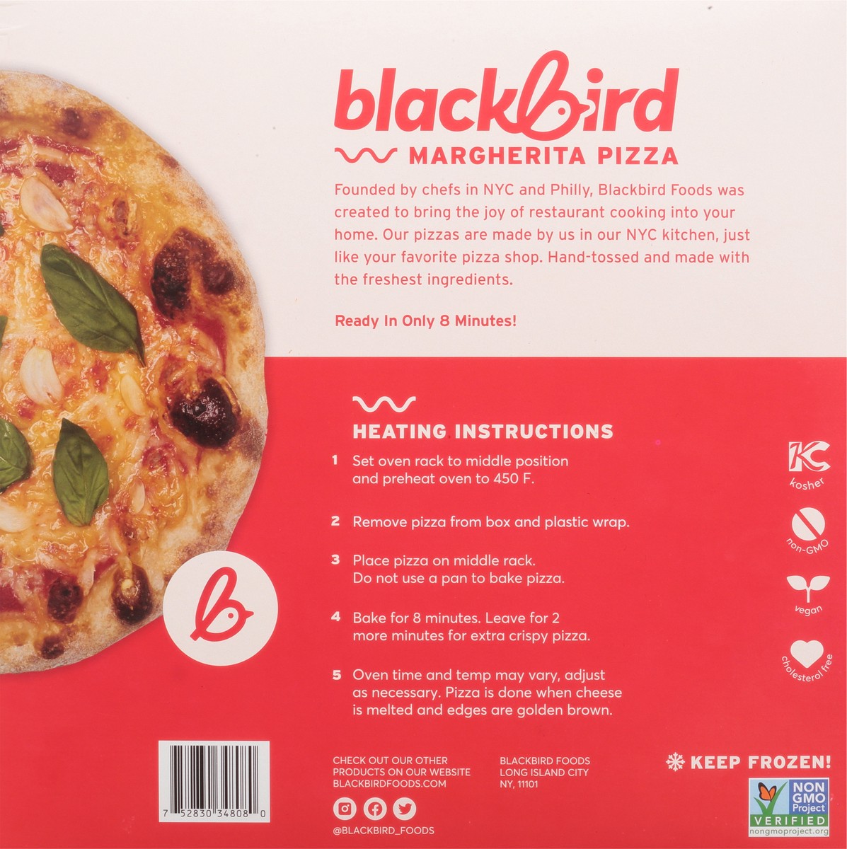 slide 6 of 14, Blackbird NY Style Hand-Tossed Margherita Pizza 14 oz, 14 oz