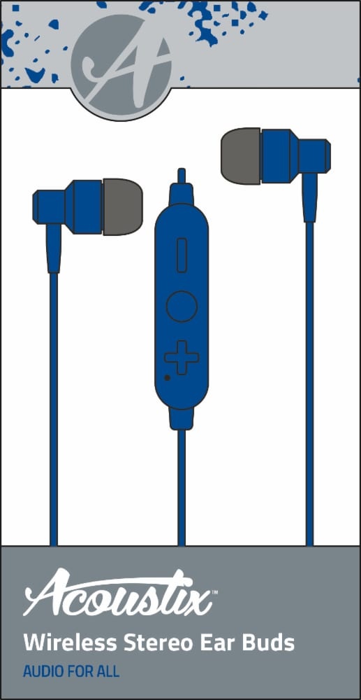 slide 1 of 1, Acoustix Wireless Earbud - Blue, 1 ct