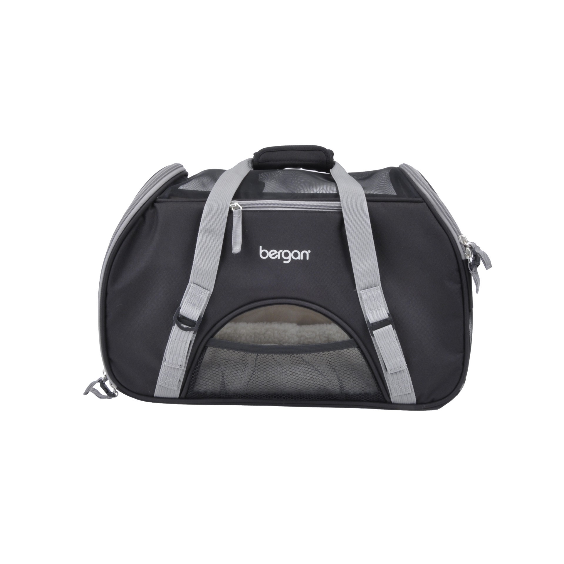 slide 1 of 1, Bergan Comfort Carrier™, Black with Grey, Large - 19" L x 10" W x 13" H, 1 ct