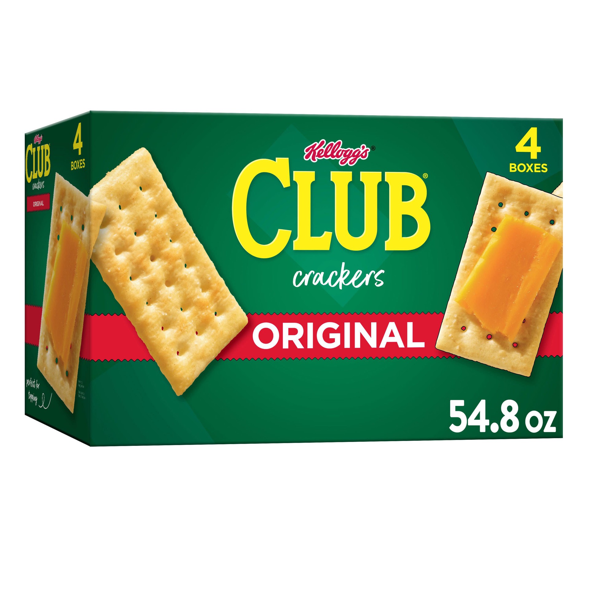 slide 1 of 5, Club Kellogg's Club Crackers, Original, 54.8 oz, 4 Count, 54.80 oz