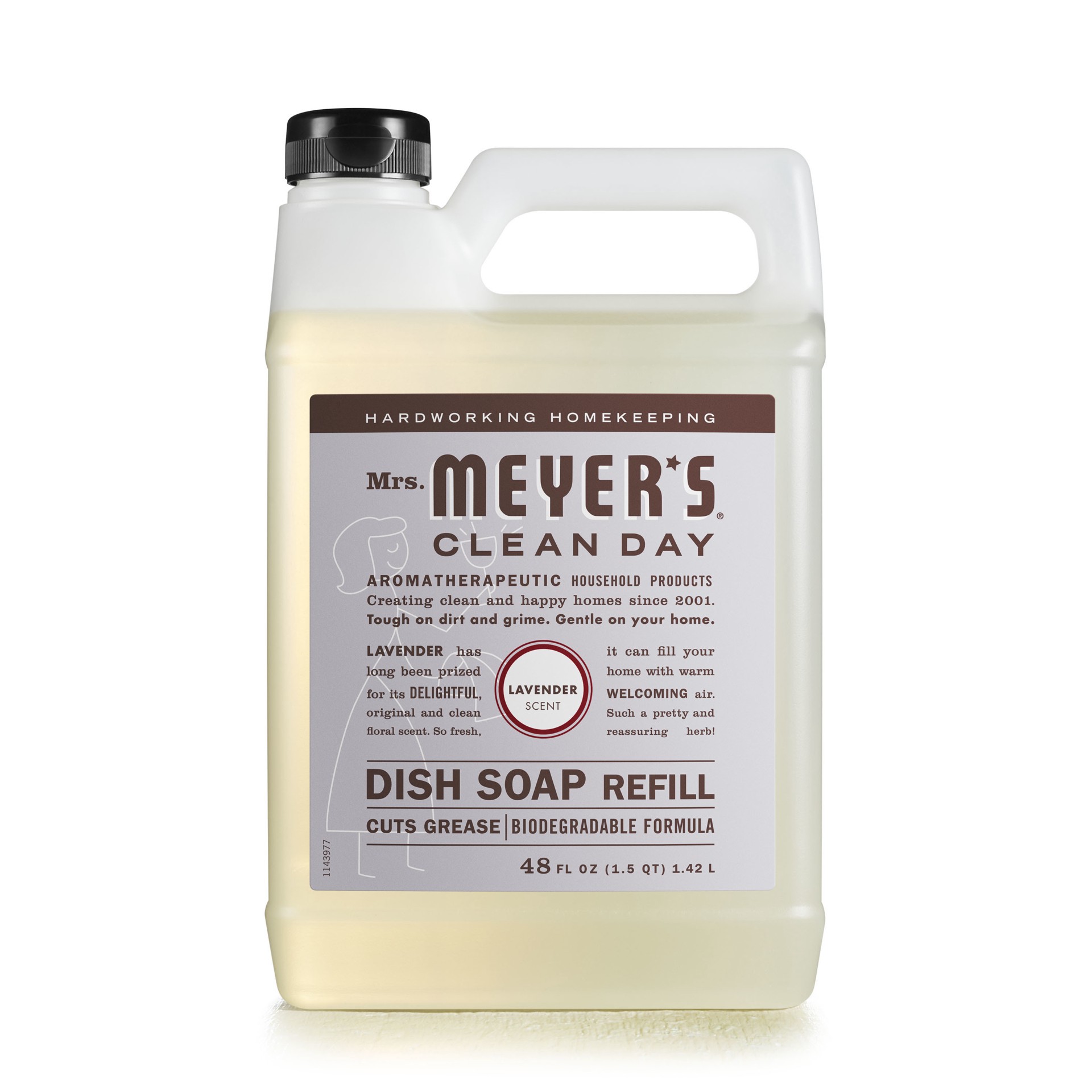 slide 1 of 3, Mrs. Meyer's Clean Day Liquid Dish Soap Refill, Lavender Scent, 48 Ounce Bottle, 48 fl oz