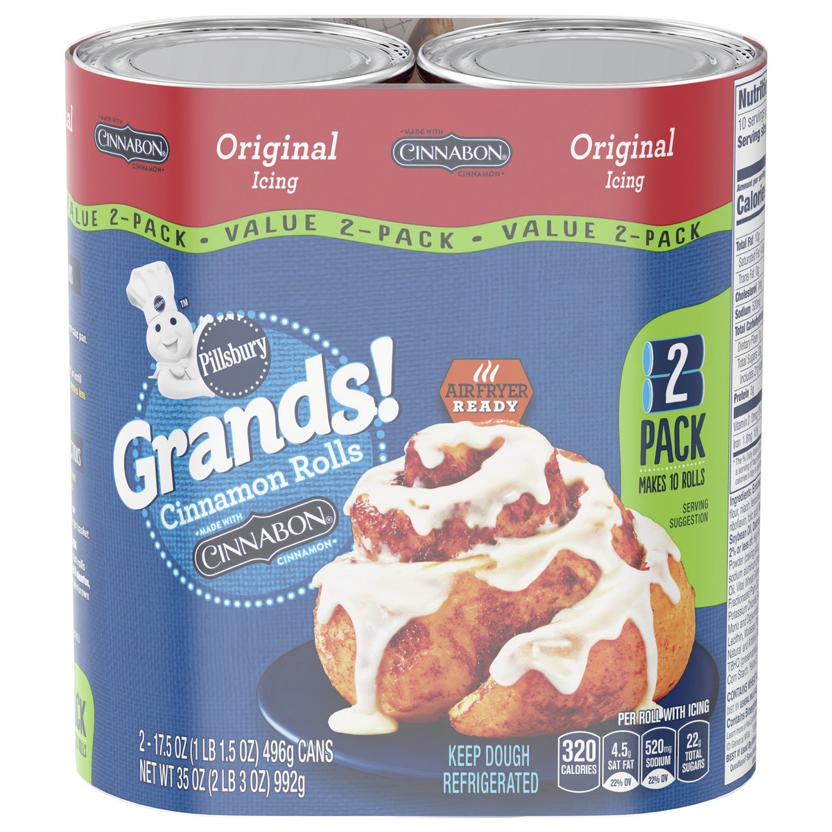 Pillsbury Grands! Cinnabon Cinnamon Rolls 5 Count 2 Pack 2 ct | Shipt