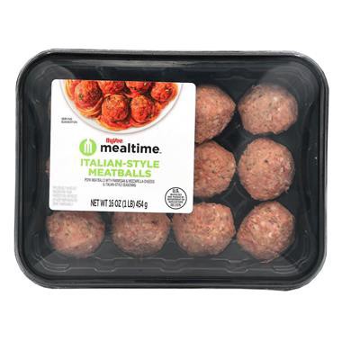 slide 1 of 1, Hy-Vee Mealtime Italian Meatballs, 16 oz
