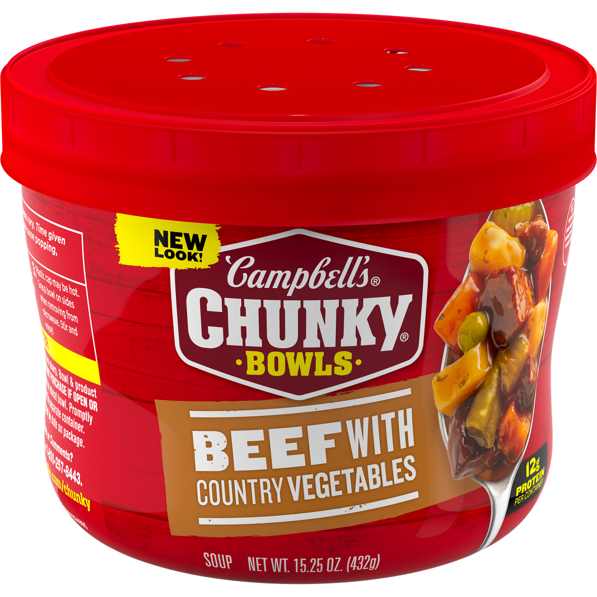 slide 1 of 1, Campbell's Chunky Beef with Country Vegetables Soup, 15.25 oz