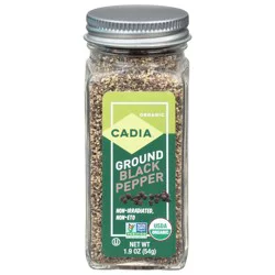 Cadia Organic Ground Black Pepper 1.9 oz