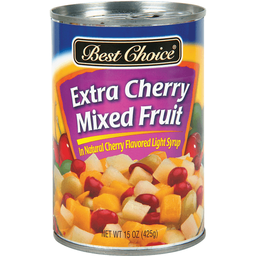 slide 1 of 1, Best Choice Extra Cherry Mixed Fruit, 15 oz