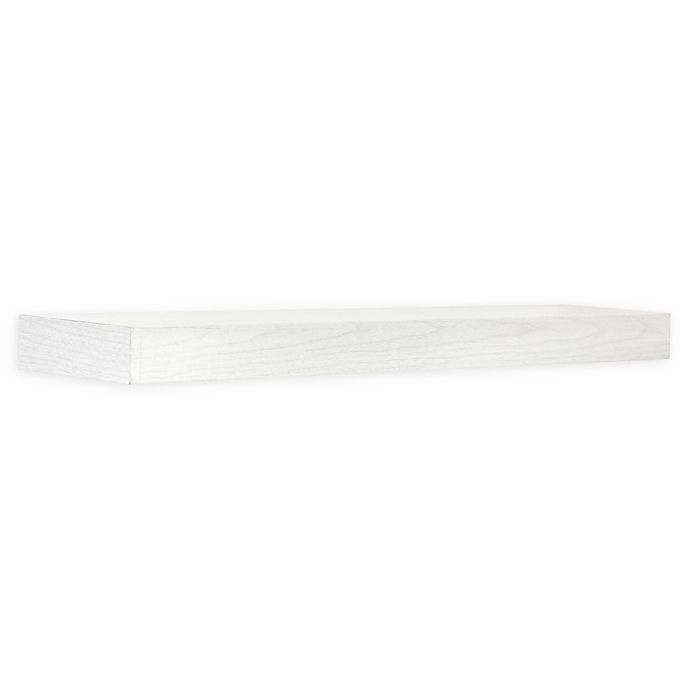 slide 1 of 4, SALT Wood Gallery Shelf - Rustic White, 36 in