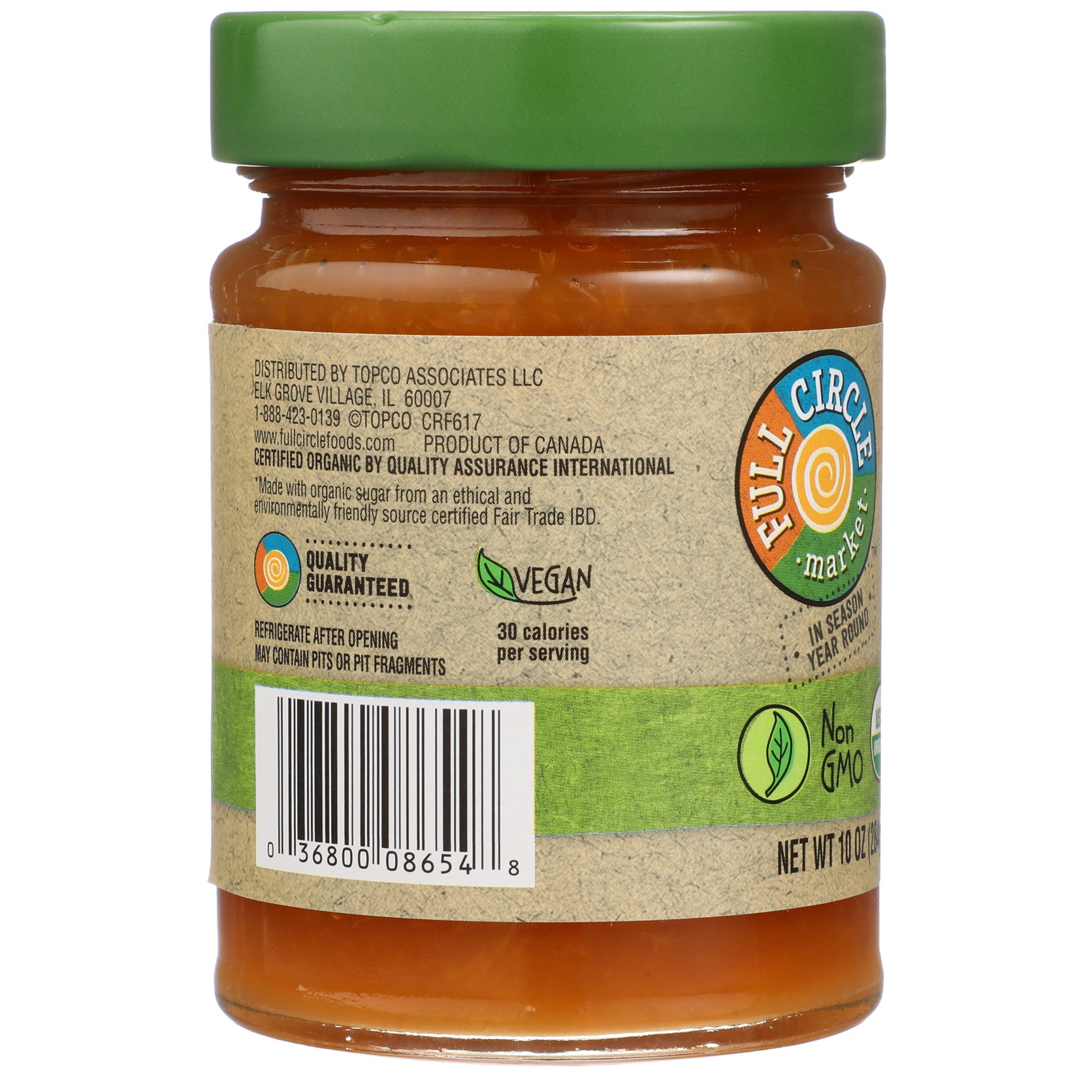 slide 4 of 6, Full Circle Market Organic European Apricot Fruit Spread, 10 oz