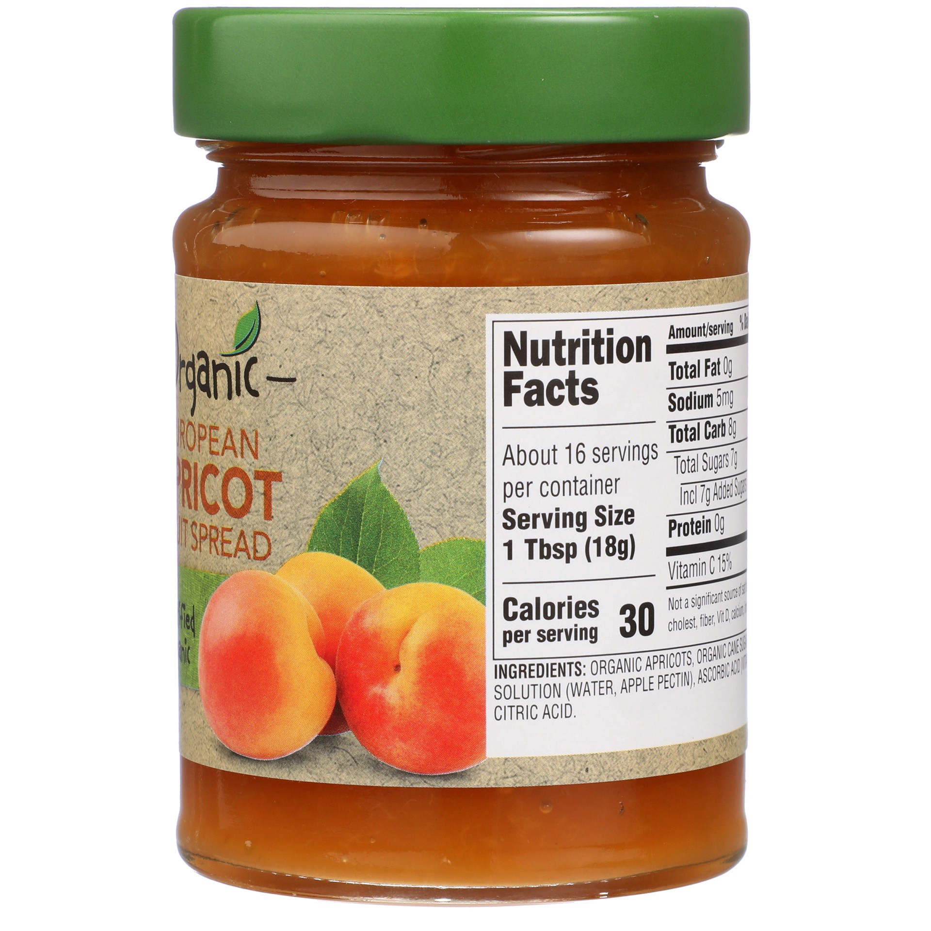 slide 2 of 6, Full Circle Market Organic European Apricot Fruit Spread, 10 oz
