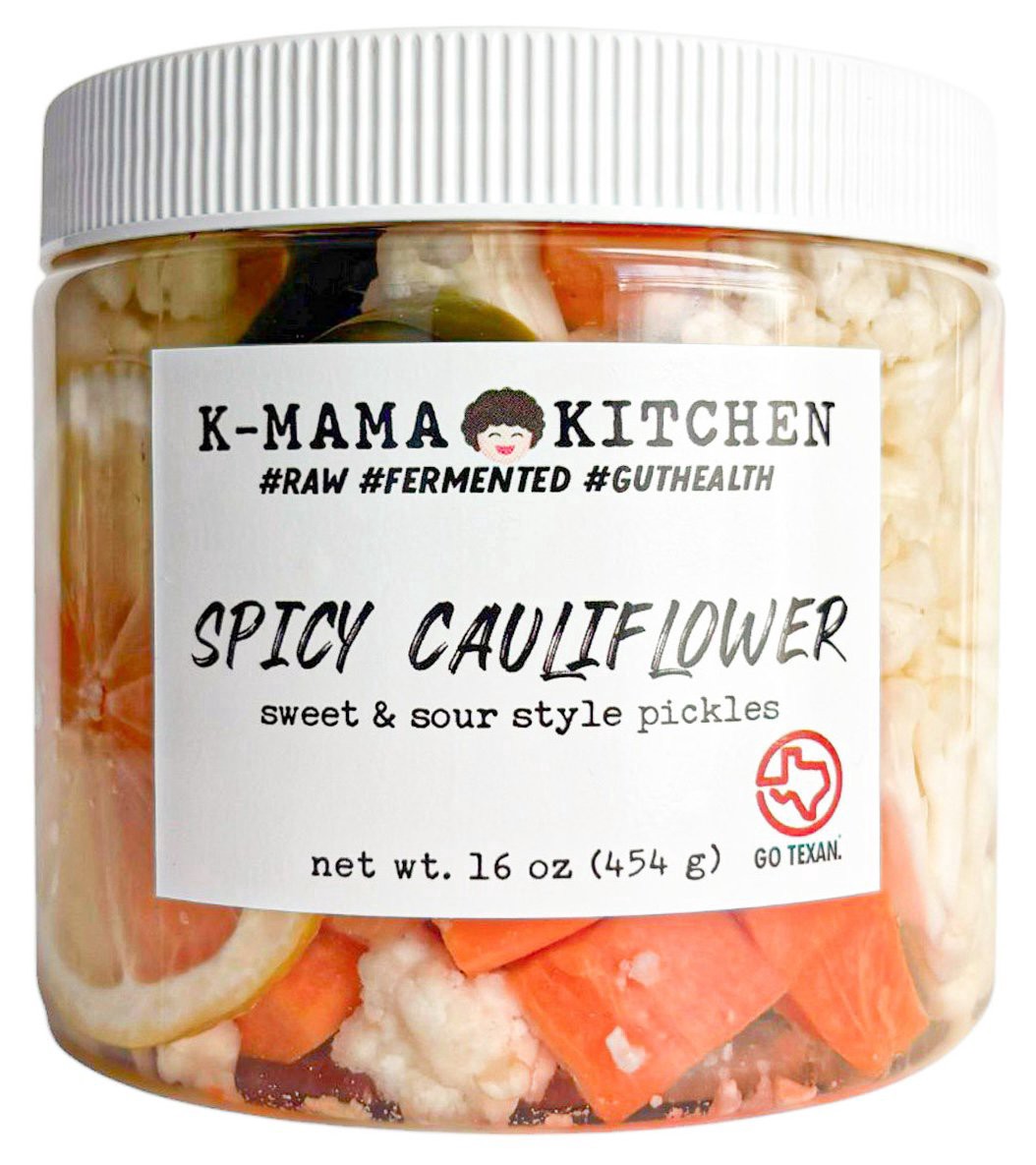 slide 1 of 1, K-Mama Pickled Spicy Cauliflower, 16 oz