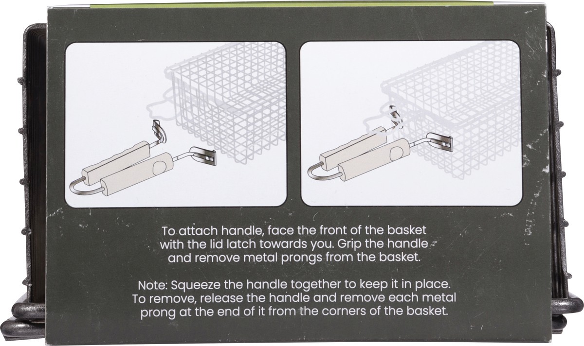 slide 9 of 12, Mr Bar B Q Sustainable Packaging Grill Flip Basket With Removable Handle 1 Count - Each, 1 ct