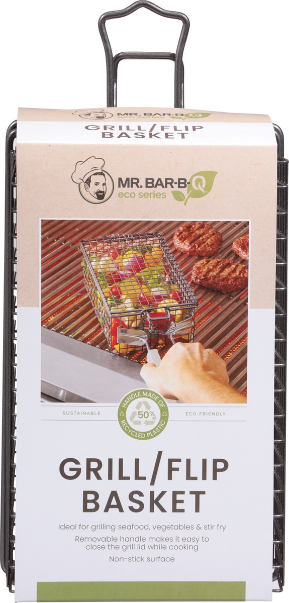 slide 11 of 12, Mr Bar B Q Sustainable Packaging Grill Flip Basket With Removable Handle 1 Count - Each, 1 ct