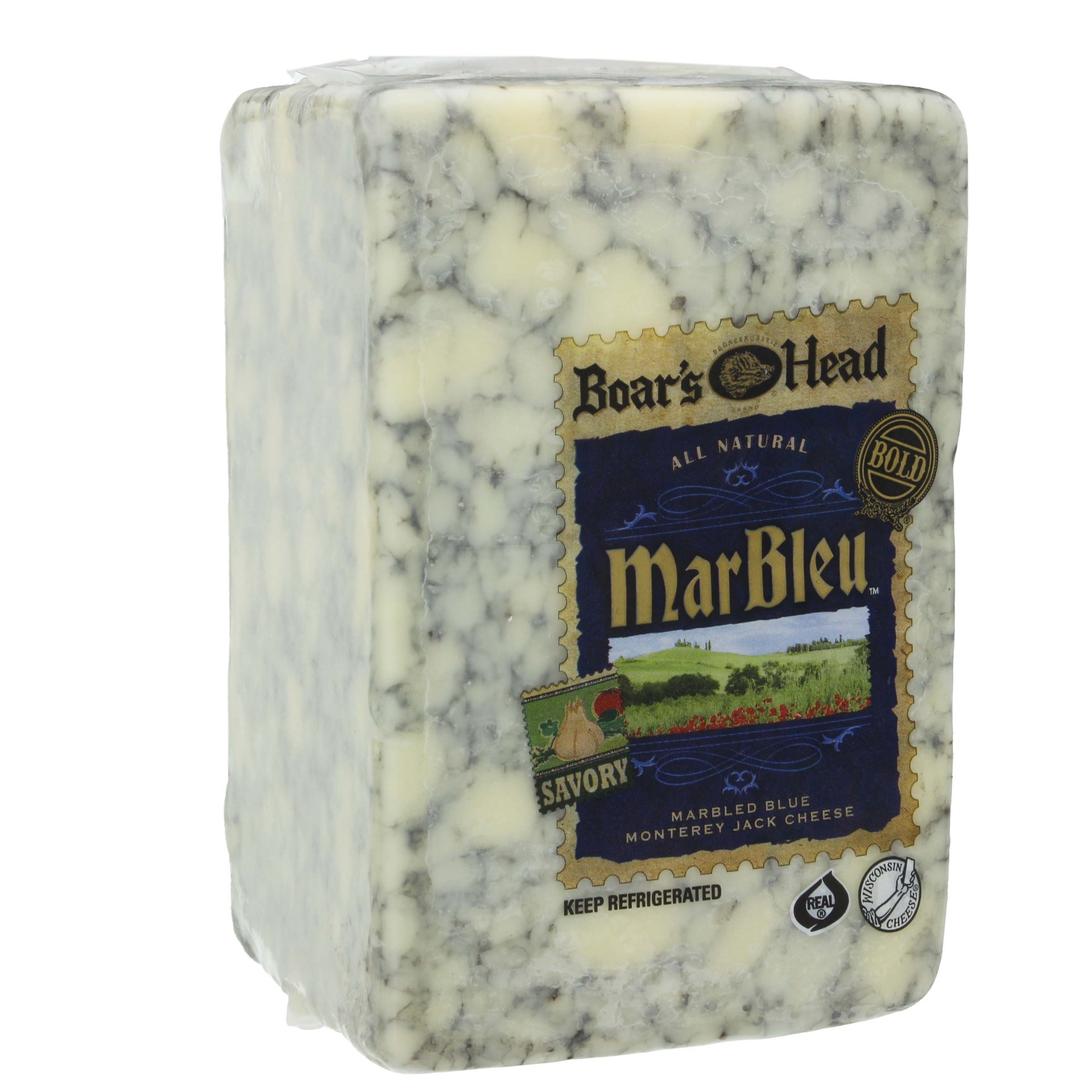 slide 1 of 1, Boar's Head MarBleu Marbled Blue Monterey Jack Cheese, Custom Sliced, per lb