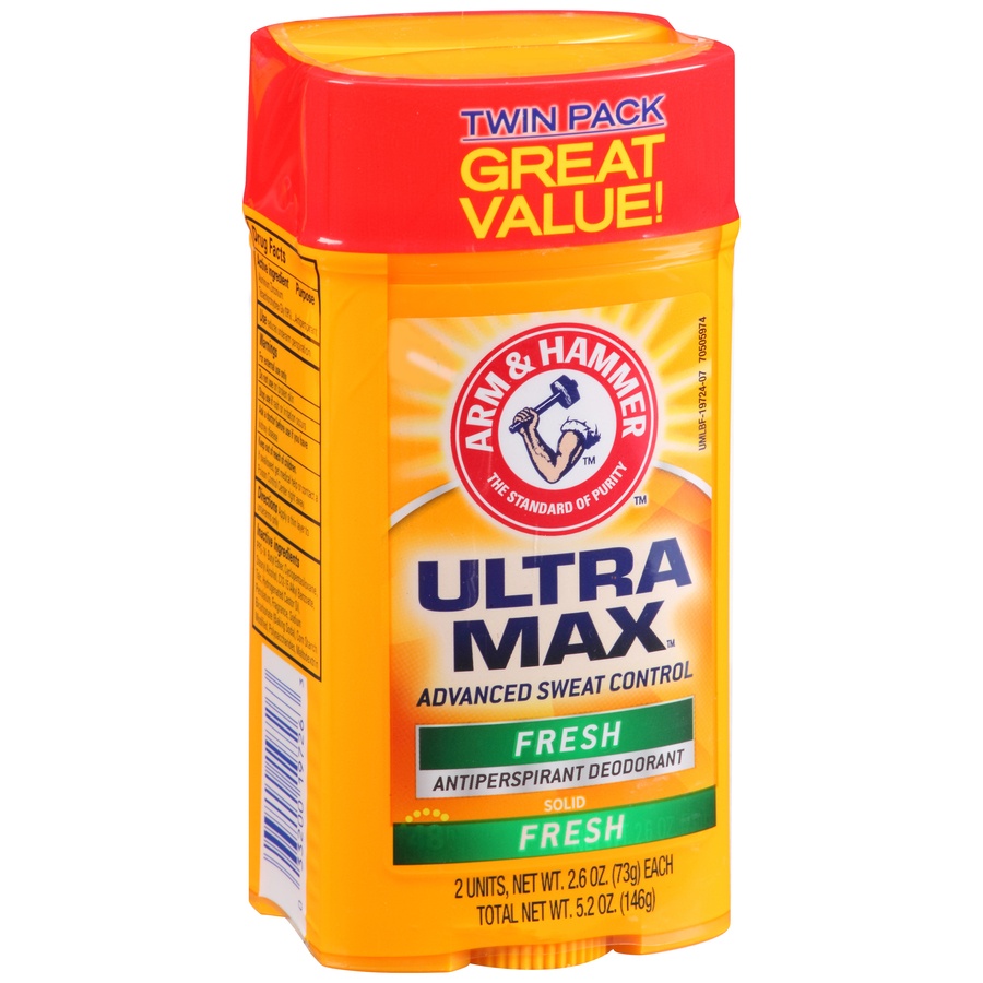 slide 2 of 7, ARM & HAMMER Ultra Max Fresh Value Twin Pack, 2 ct; 2.06 oz