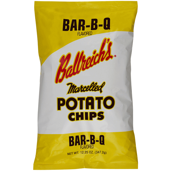 slide 1 of 1, Ballreich's Marcelled BBQ Flavor Potato Chips, 12.25 oz