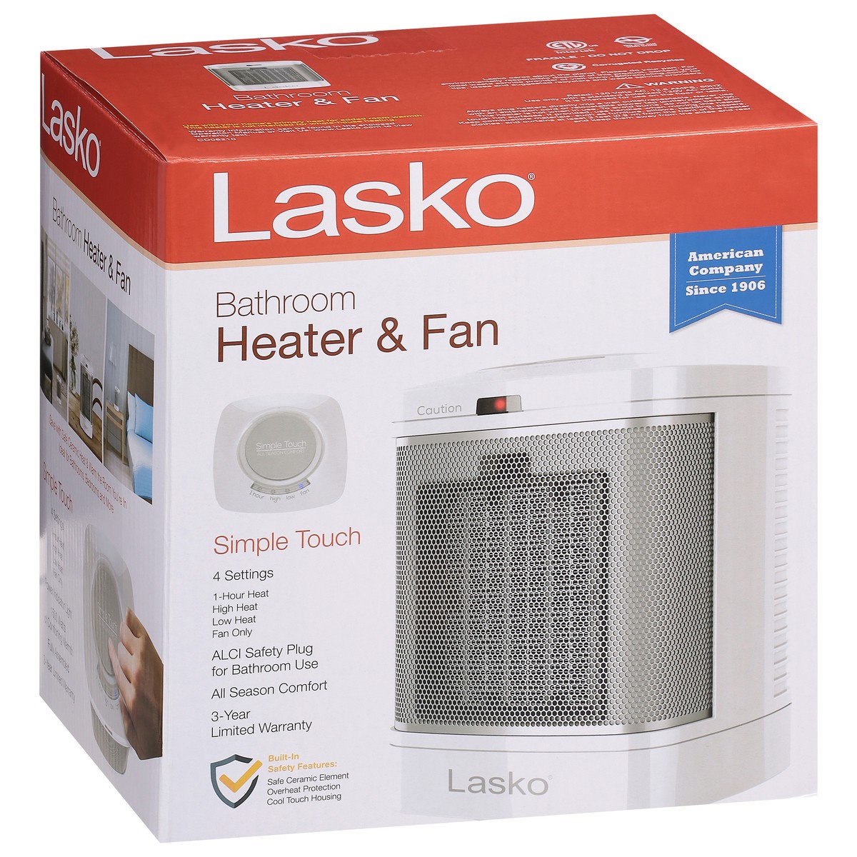 slide 3 of 11, Lasko Bathroom Heater & Fan 1 ea, 1 ct