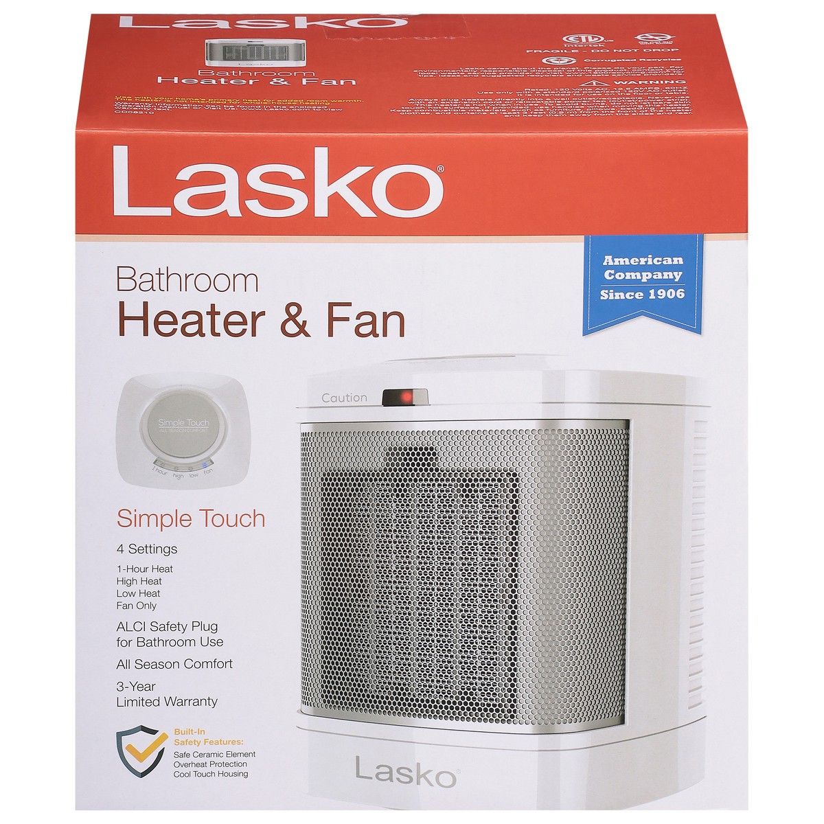 slide 7 of 11, Lasko Bathroom Heater & Fan 1 ea, 1 ct