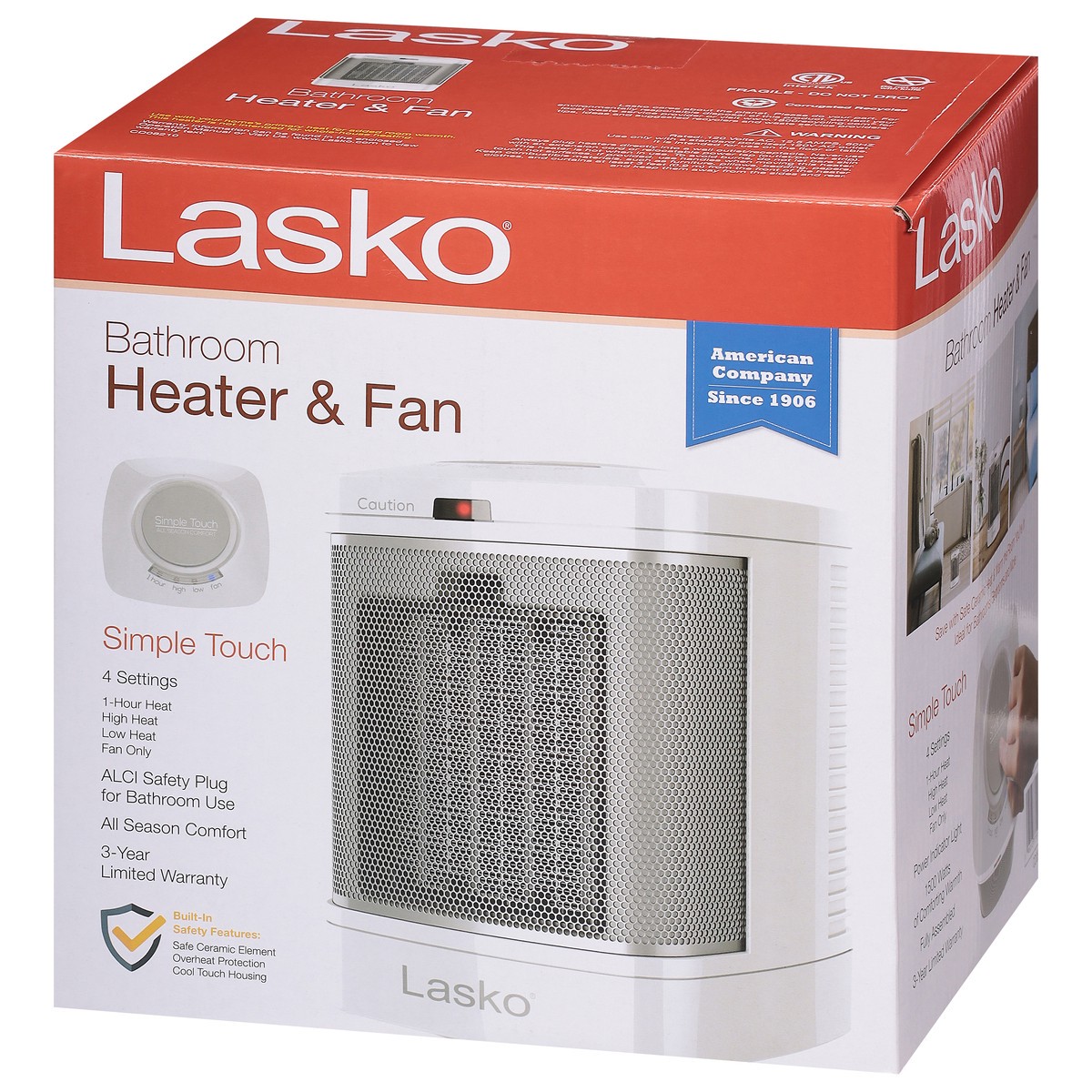 slide 8 of 11, Lasko Bathroom Heater & Fan 1 ea, 1 ct