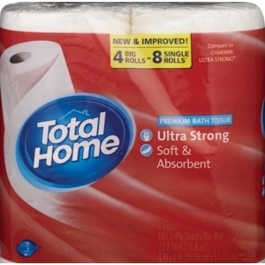 slide 1 of 1, Total Home By CVS Premium Bath Tissue Ultra Strong, 4 ct