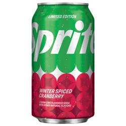 Sprite Winter Spiced Cranberry, Lemon-Lime and Cranberry Flavored Soda Pop Soft Drink, 12 fl oz