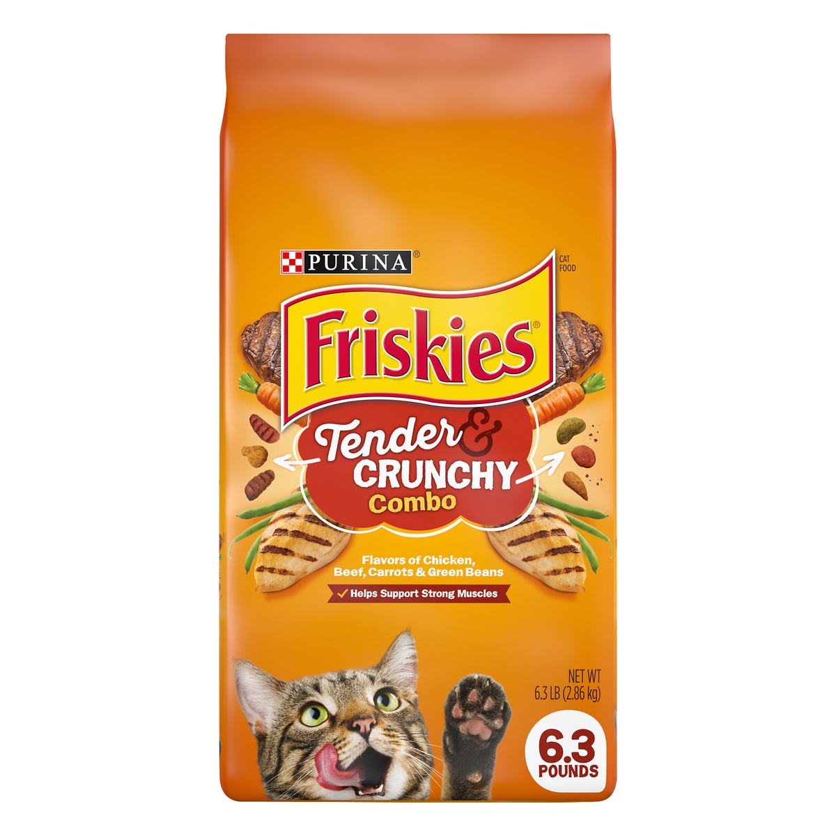 slide 1 of 9, Friskies Grillers Cat Food, 6.3 lb