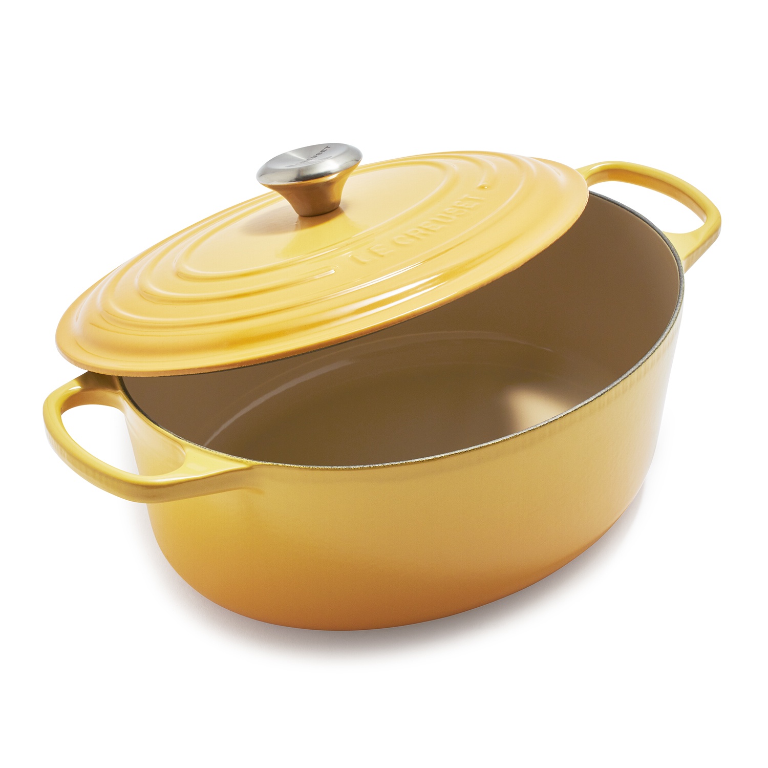 slide 1 of 1, Le Creuset Signature Oval Dutch Oven, Honey, 6.75 qt