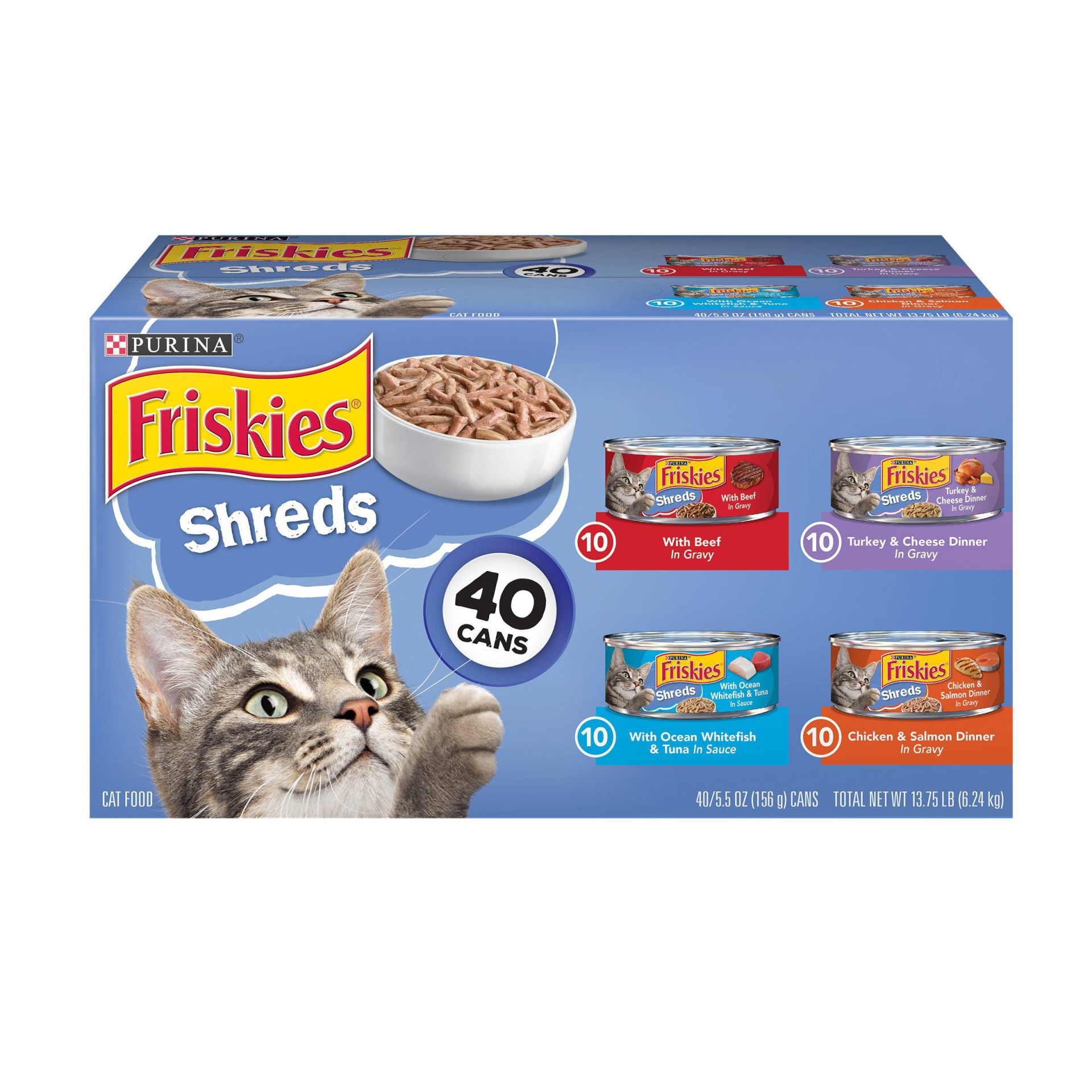 slide 1 of 1, Friskies Shreds Wet Food Variety Pack, 5.5 oz