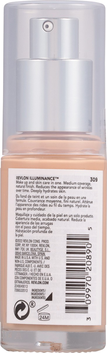 slide 2 of 13, Revlon Illuminance Toasted Beige 309 Skin Caring Foundation 1 fl oz, 1 oz