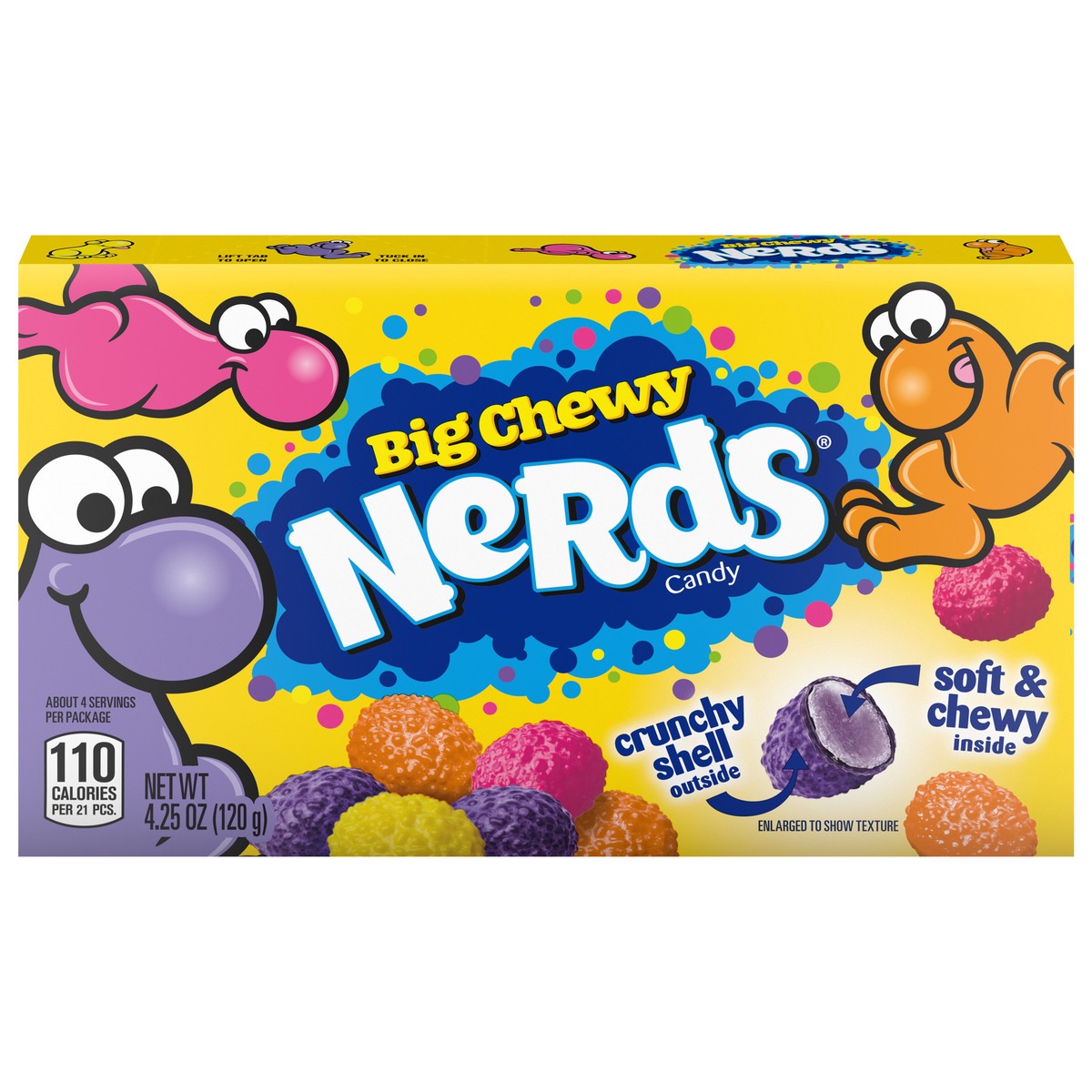 slide 1 of 9, Nerds Big Chewy Theater Box 71844 157539 4.25 oz, 4.25 oz