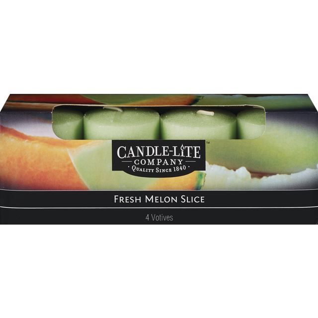 slide 1 of 1, CANDLE HUTCH Melon Votive 4Pk, 4 ct