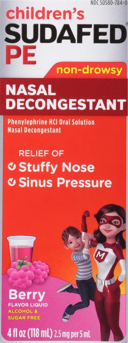 slide 4 of 9, Sudafed Children's PE Non-Drowsy 2.5 mg Berry Flavor Liquid Nasal Decongestant 4 fl oz, 4 fl oz