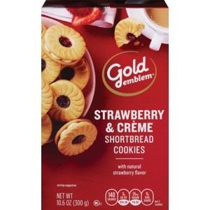 slide 1 of 1, CVS Gold Emblem Strawberry & Creme Shortbread Cookies, 10.6 oz; 300 gram