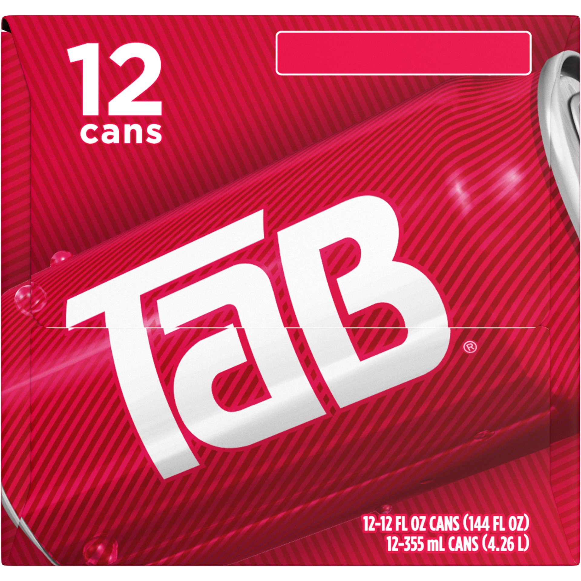 slide 3 of 7, Tab Fridge Pack Cola Soda Soft Drinks, 12 fl oz, 12 Pack, 144 fl oz