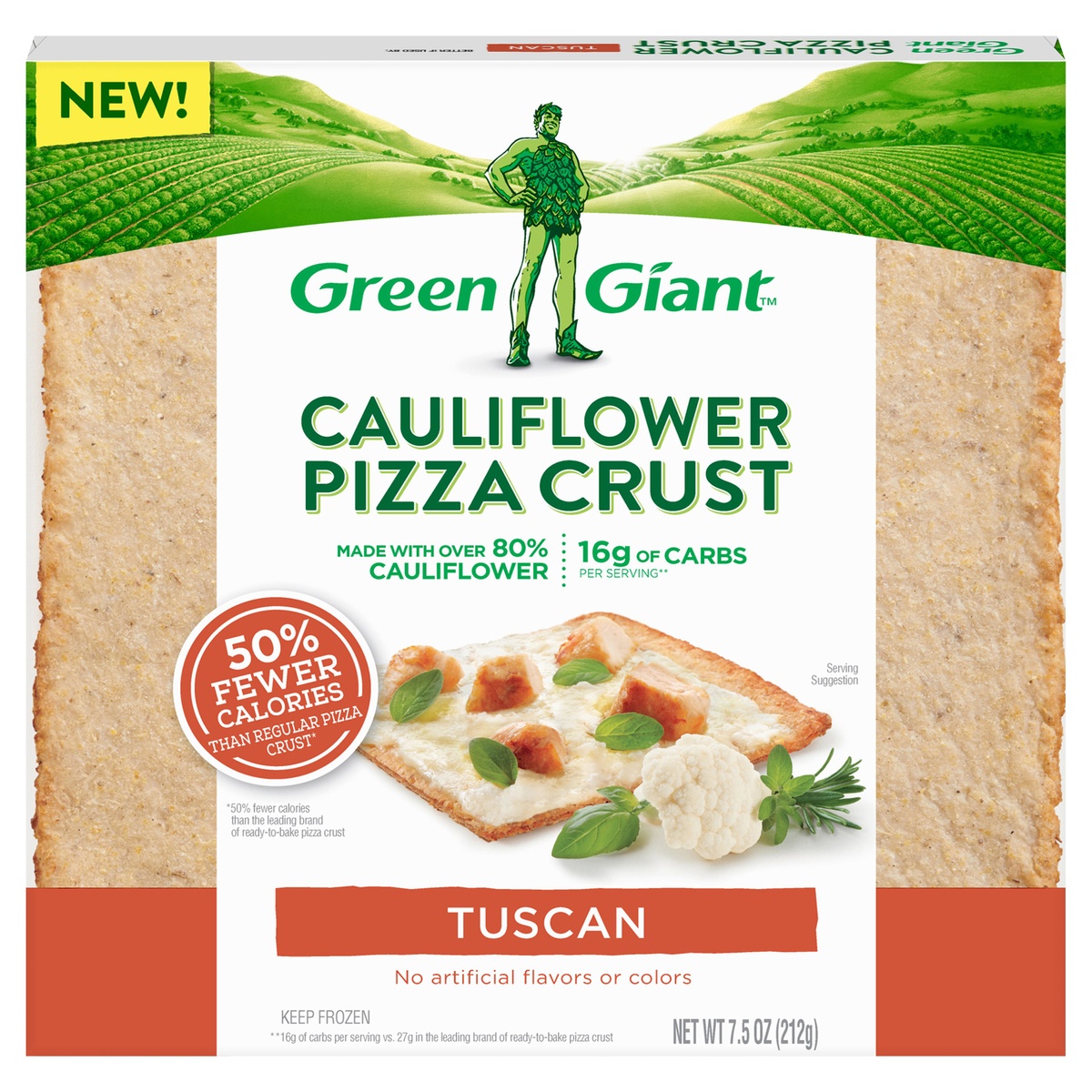 slide 1 of 1, Green Giant Cauliflower Tuscan Pizza Crust 7.5 oz, 7.5 oz